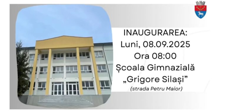 Clopoțelul sună la Beclean: Școala Gimnazială „Grigore Silași” își redeschide porțile într-o clădire complet modernizată