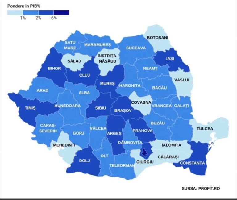 ANALIZĂ: Județul Bistrița-Năsăud, irelevant pentru PIB-ul țării, printre cele mai sărace din România
